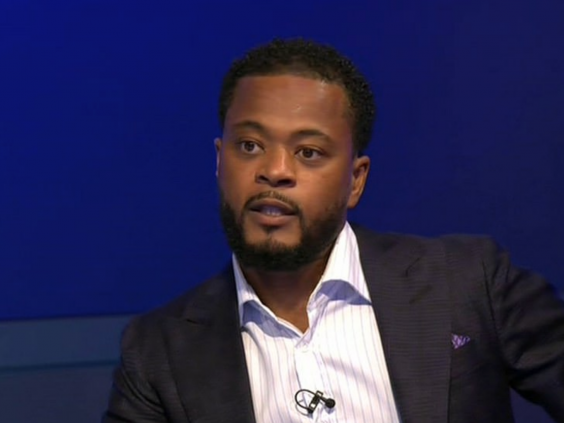 Patrice Evra was seen without the Black Lives Matter badge (Sky Sports)