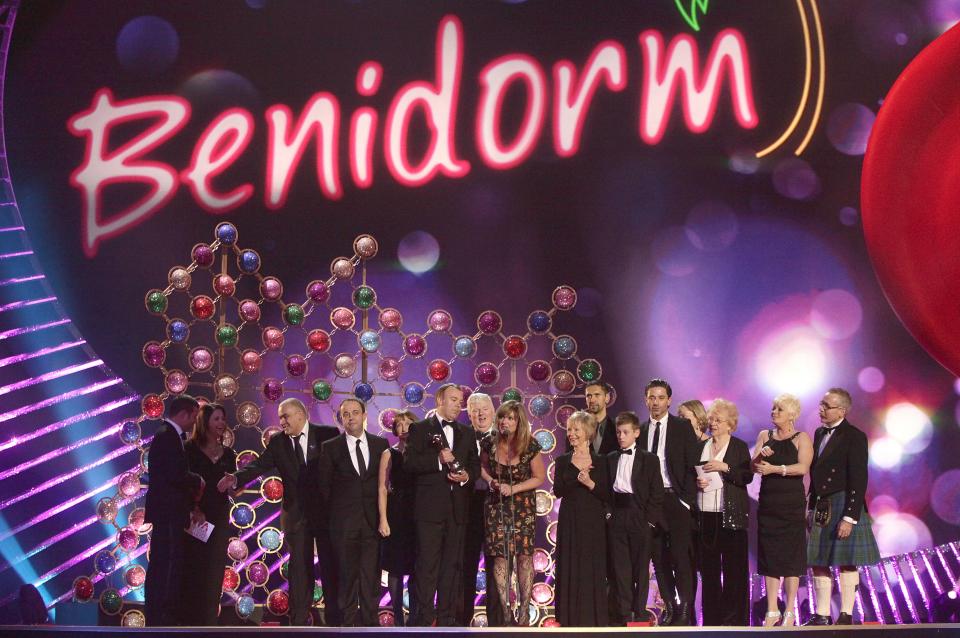 The cast accept their NTA at the 2011 event. (PA)