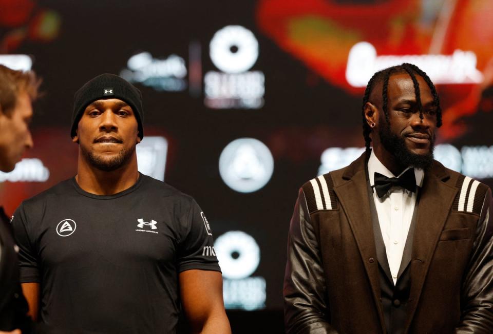 Long-time rivals Anthony Joshua and Deontay Wilder fight on the same card (Action Images via Reuters)