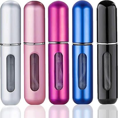 These collection of five refillable fragrance atomisers are perfect for holidays or your workbag, and have 32% off