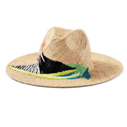 Tabitha Brown for Target Botanical Print Embroidered Straw Hat