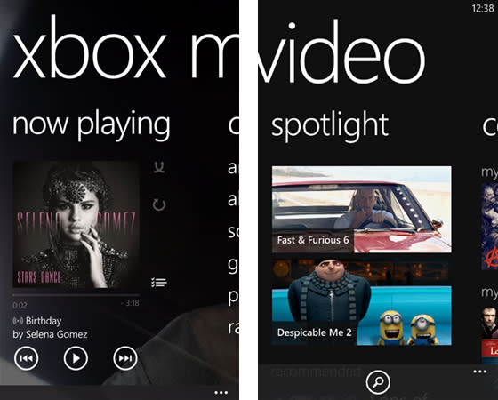 Xbox Music and Xbox Video for Windows Phone 8