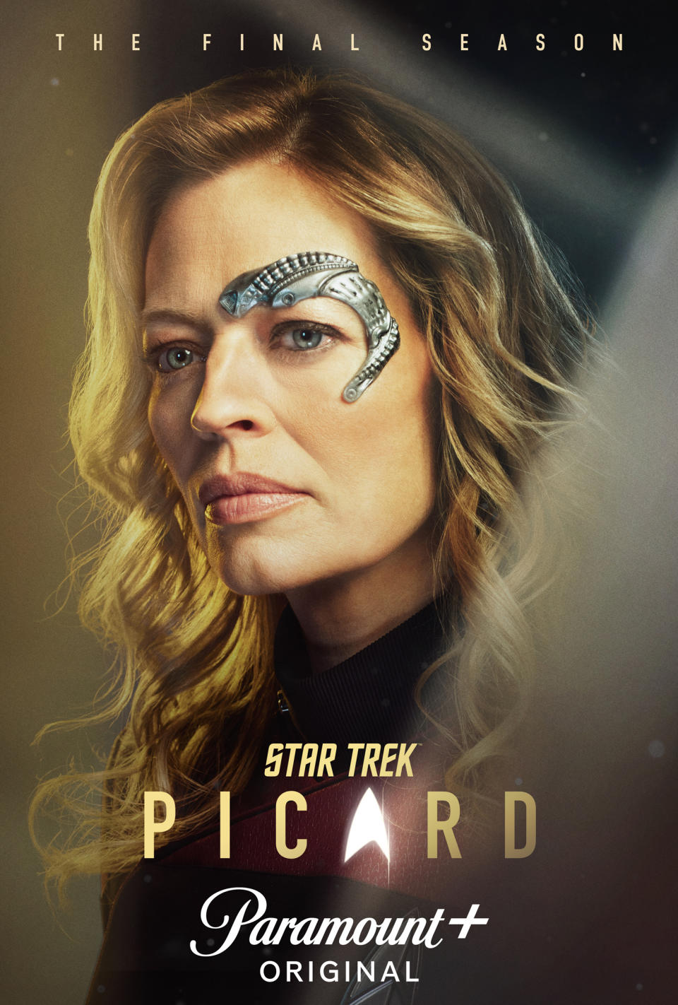 A promotional headshot of Jerri Ryan as Seven of Nine.