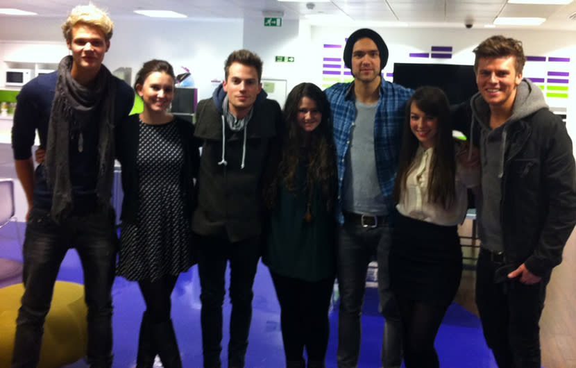 Celebrity photos: Our hearts skipped a beat (Olly Murs style) when Lawson popped in to see us – swoon!
