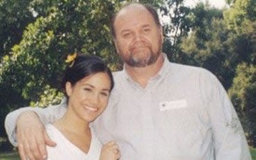 Meghan Markle and her father Thomas - TIM STEWART NEWS LIMITED 