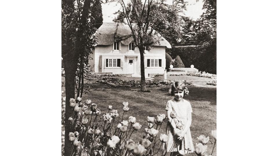 Princess Elizabeth at Y Bwthyn Bach or The Little House, situated in the garden of the Royal Lodge