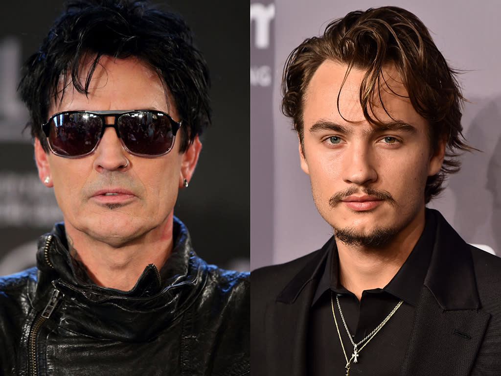 Tommy Lee and his son Brandon were involved in a physical altercation. (Photos: Getty Images)