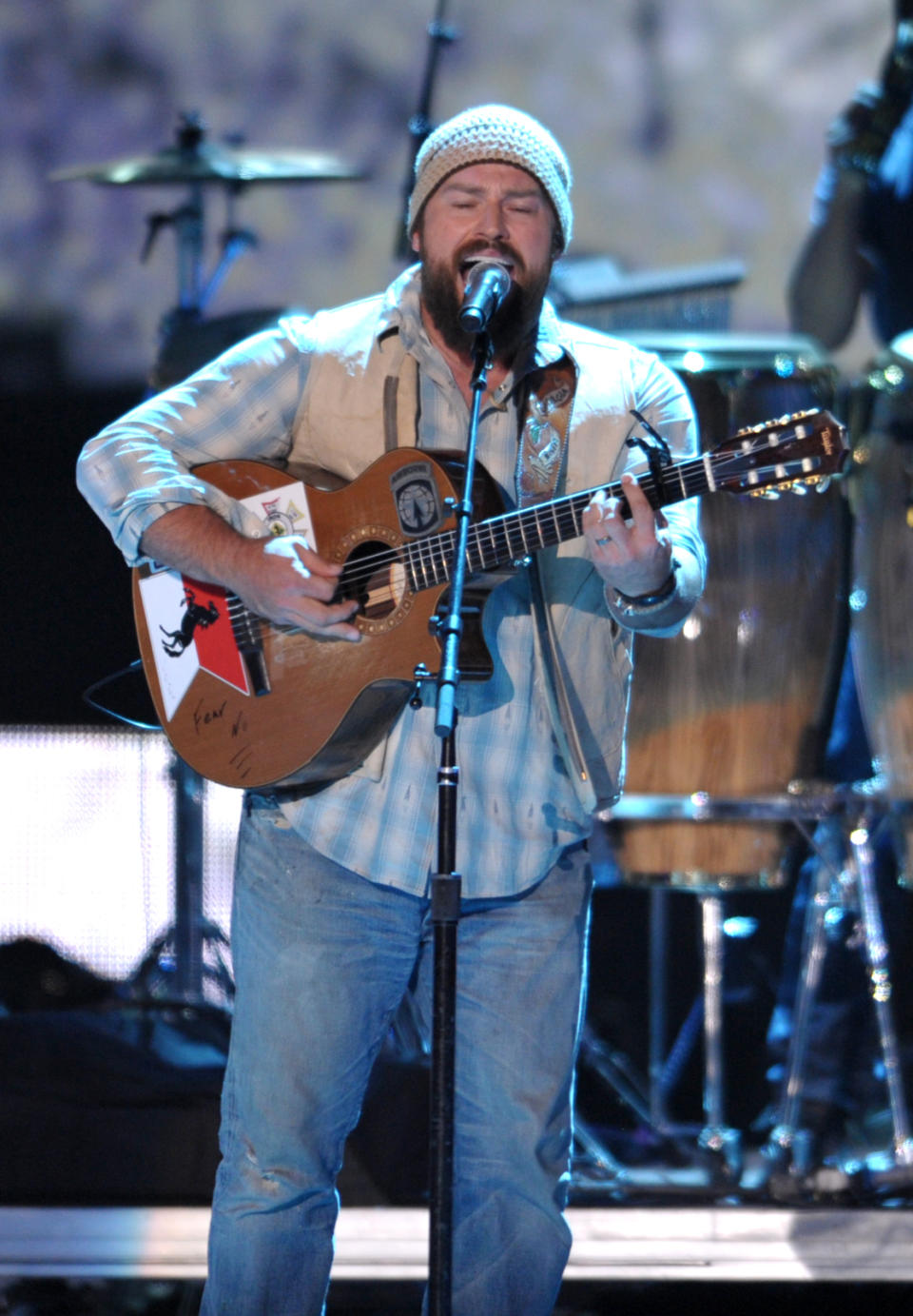 Zac Brown performs with the Zac Brown Band at the 2012 CMT Music Awards on Wednesday, June 6, 2012 in Nashville, Tenn. (Photo by John Shearer/Invision/AP)