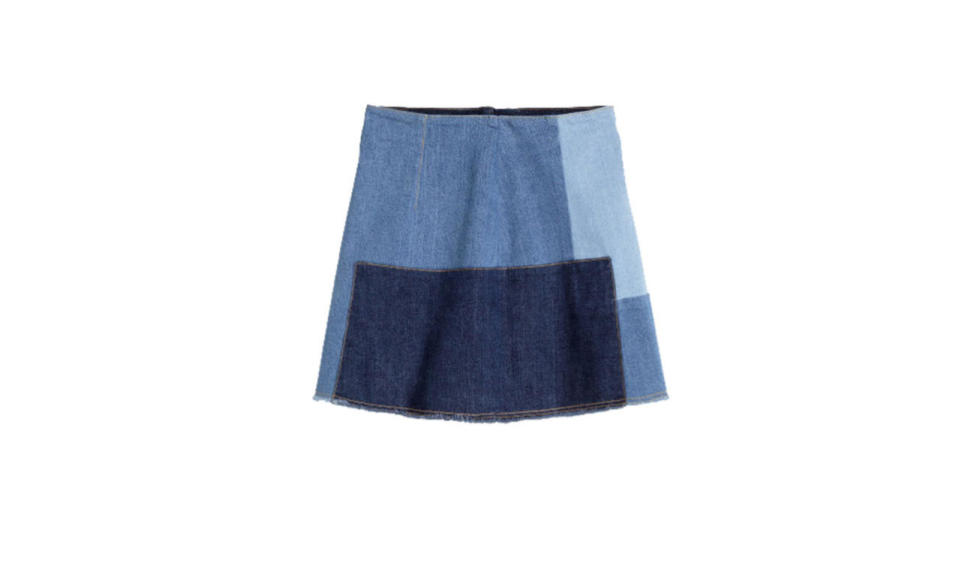 <p>H&M A-Line Denim Skirt, <a href="http://www.hm.com/us/product/37144?article=37144-A" rel="nofollow noopener" target="_blank" data-ylk="slk:$34.99, H&M;elm:context_link;itc:0;sec:content-canvas" class="link ">$34.99, H&M</a></p>