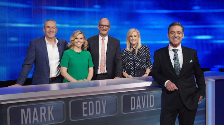 Samantha Armytage on The Chaser alongside her Sunrise co-stars. Photo: Channel Seven