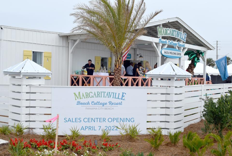 A grand opening ceremony was held Wednesday for the sales center of the Margaritaville Beach Cottage Resort in Panama City Beach.
