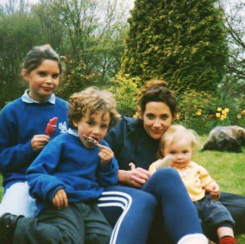 <p>Florence Pugh Instagram</p> Florence Pugh with her mom Deborah and siblings Arabella Gibbins and Toby Sebastian.