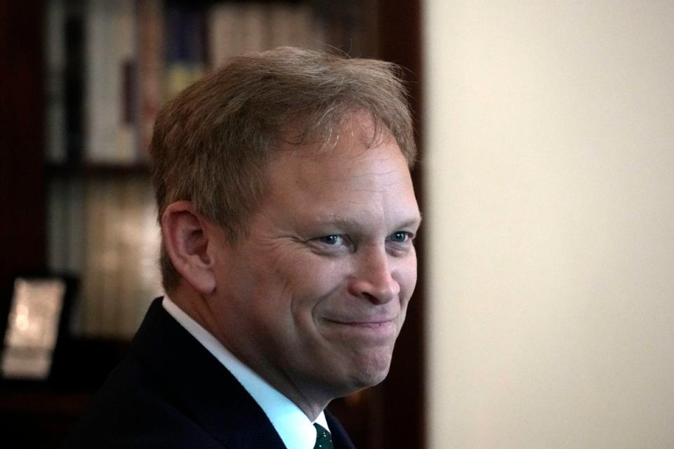 Grant Shapps defended UK military spending at time of global crises (AP)