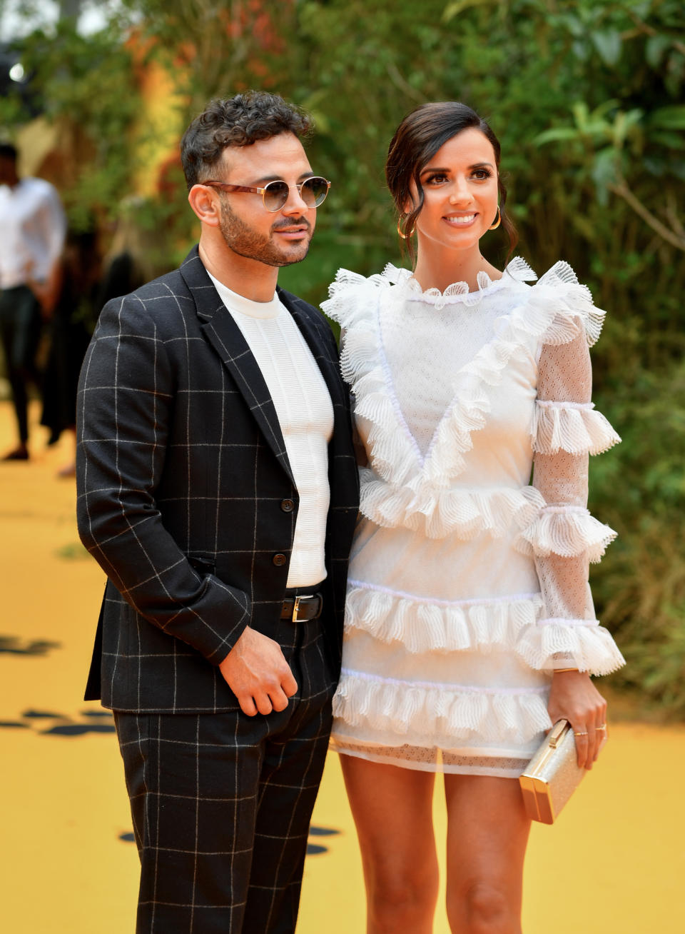 LONDON, ENGLAND - JULY 14:  Ryan Thomas and Lucy Mecklenburgh attend the European Premiere of Disney's "The Lion King" at Odeon Luxe Leicester Square on July 14, 2019 in London, England. (Photo by Gareth Cattermole/Getty Images for Disney)