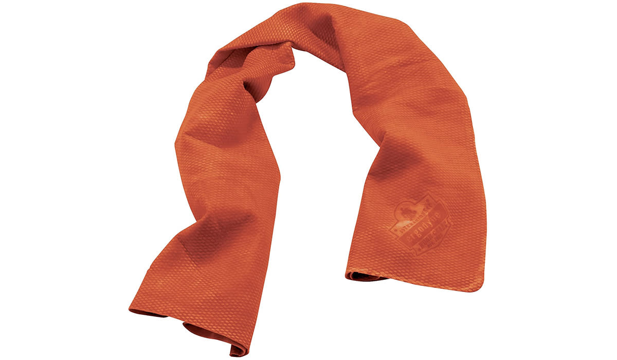 orange cooling towel