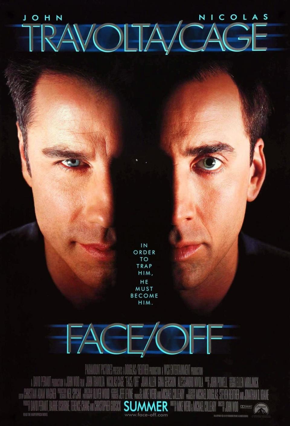 El cartel original de Face/Off (Paramount Pictures)