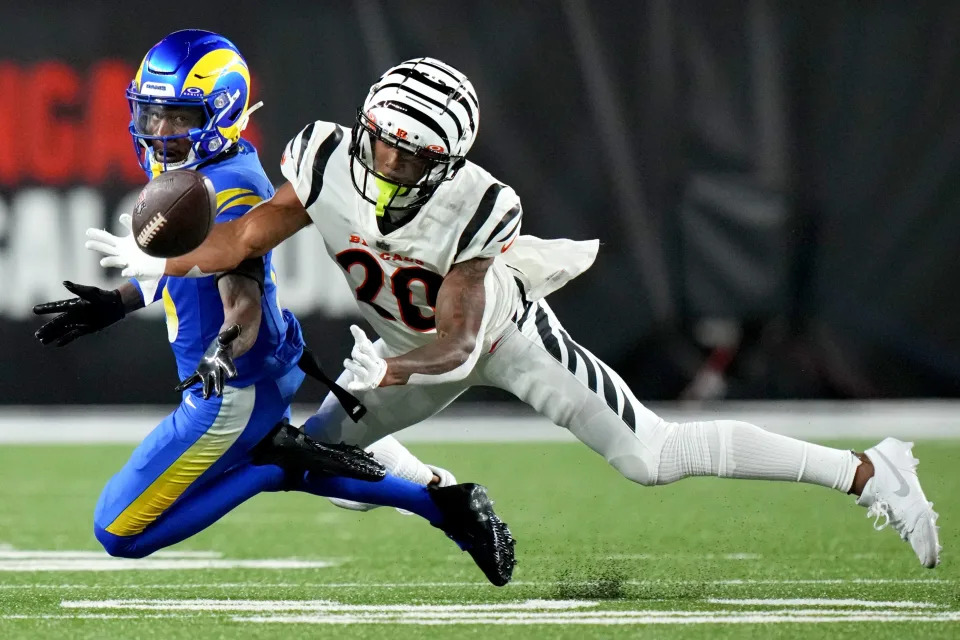 Cincinnati Bengals cornerback DJ Turner II is rotating series with veteran Chidobe Awuzie as Awuzie continues to get stronger following last year's knee injury.