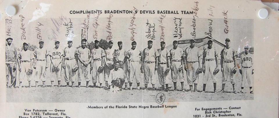 The Marauders will honor the Bradenton Nine Devils with a Tribute Night on Friday. The Nine Devils played in the Florida State Negro League from 1937-1956.