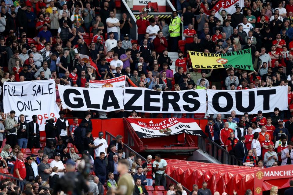 Protests against the Glazer family is not uncommon at Old Trafford (Getty Images)