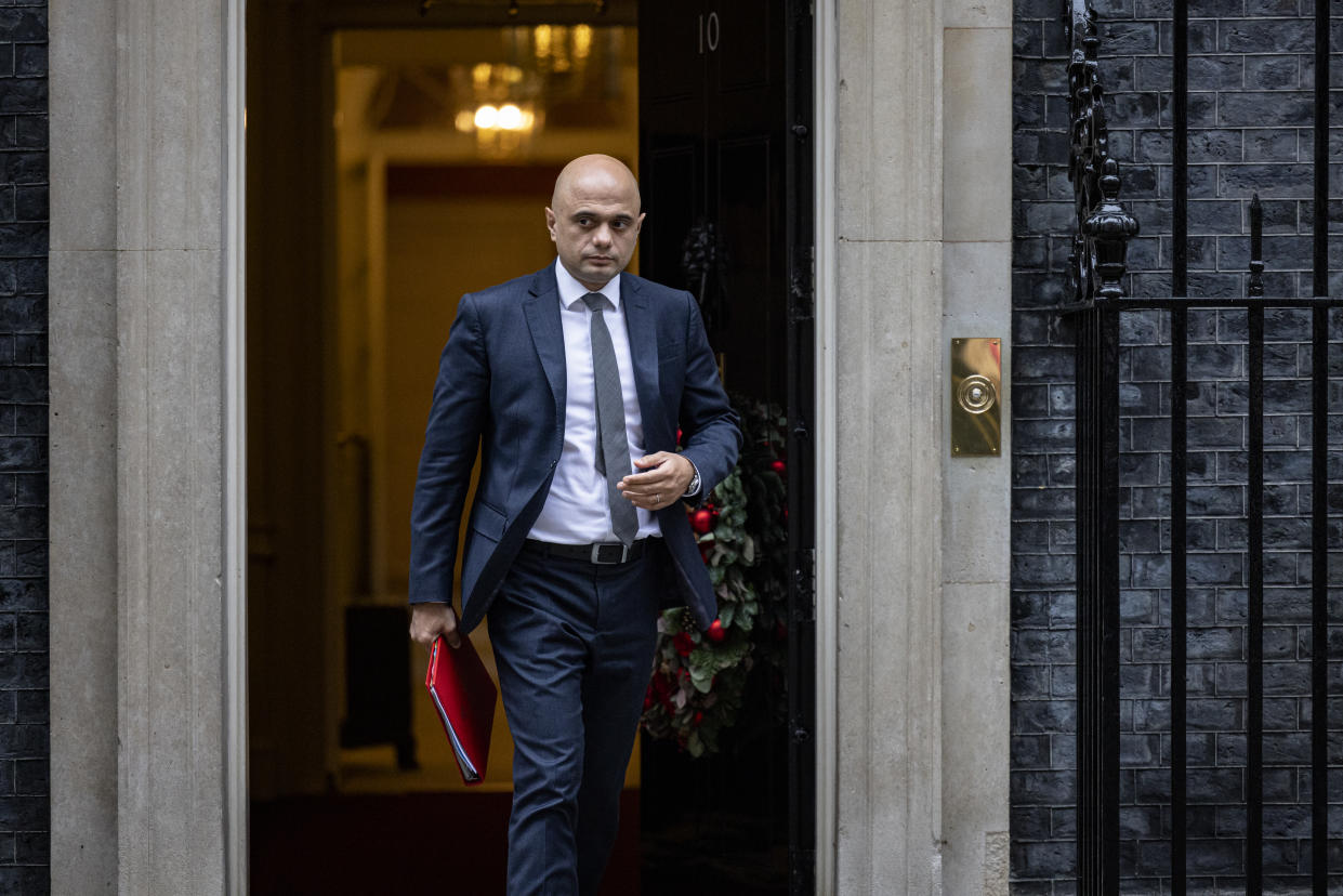 Health secretary Sajid Javid pulled out of broadcast interviews on Wednesday morning. (Getty)