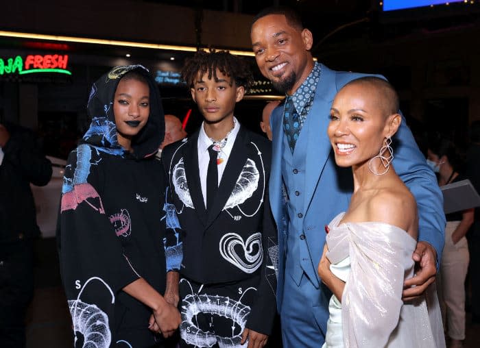 Will Smith y Jada Pinkett- Smith con sus hijos Willow y Jaden Smith