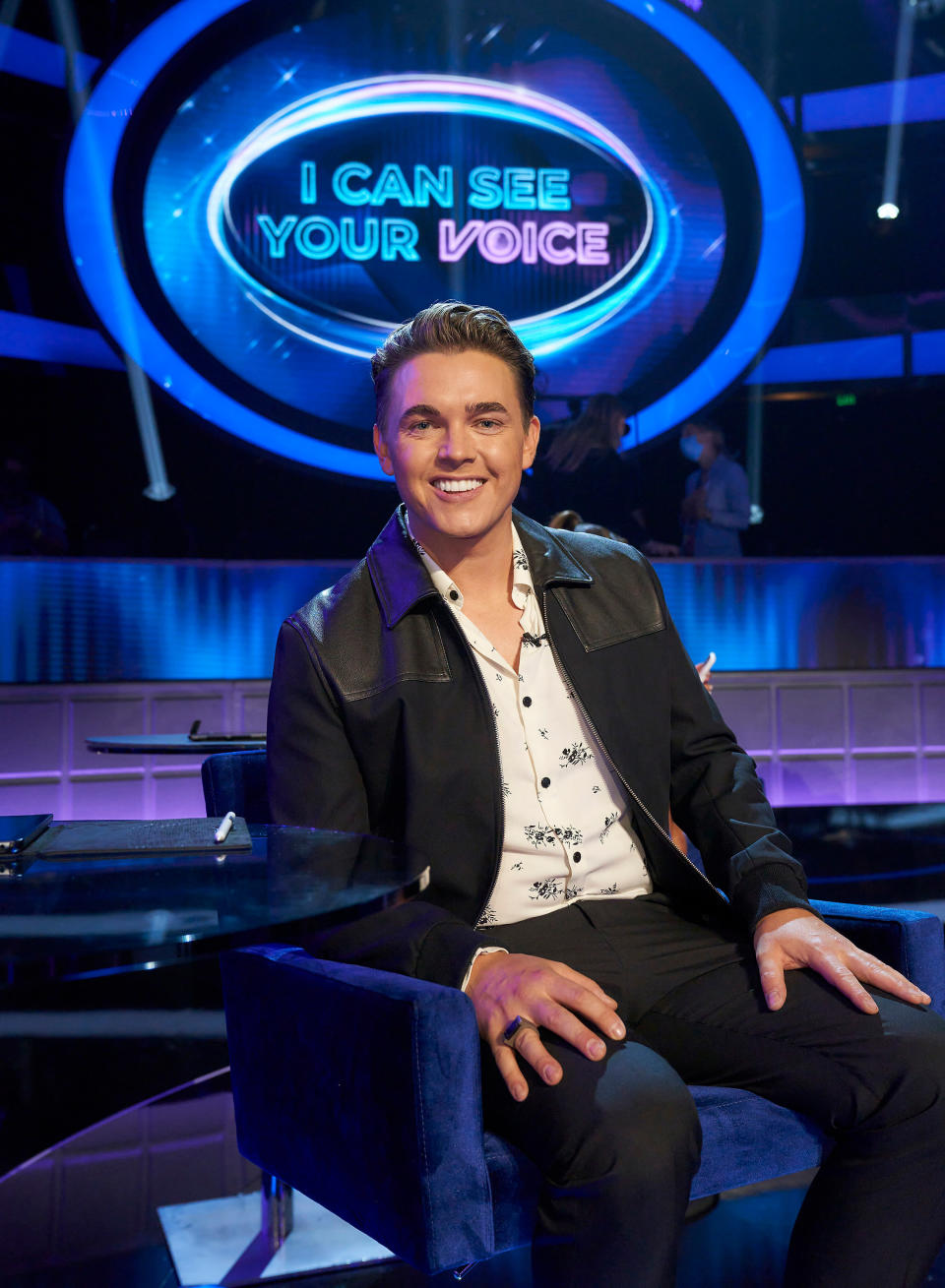 Jesse McCartney poses for a photo during an episode of "I Can See Your Voice"