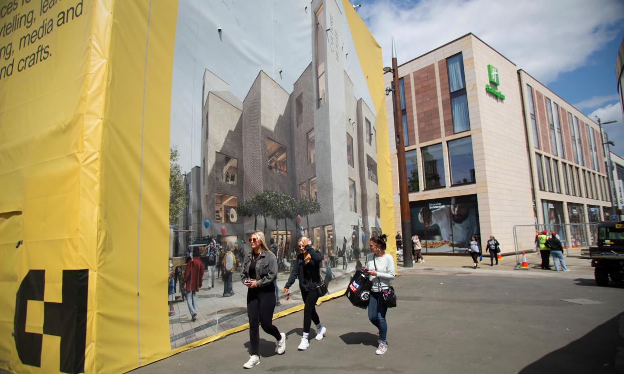 <span>A vision of the future in Keel Square in Sunderland city centre, where the Riverside area is being transformed.</span><span>Photograph: Richard Saker/The Guardian</span>