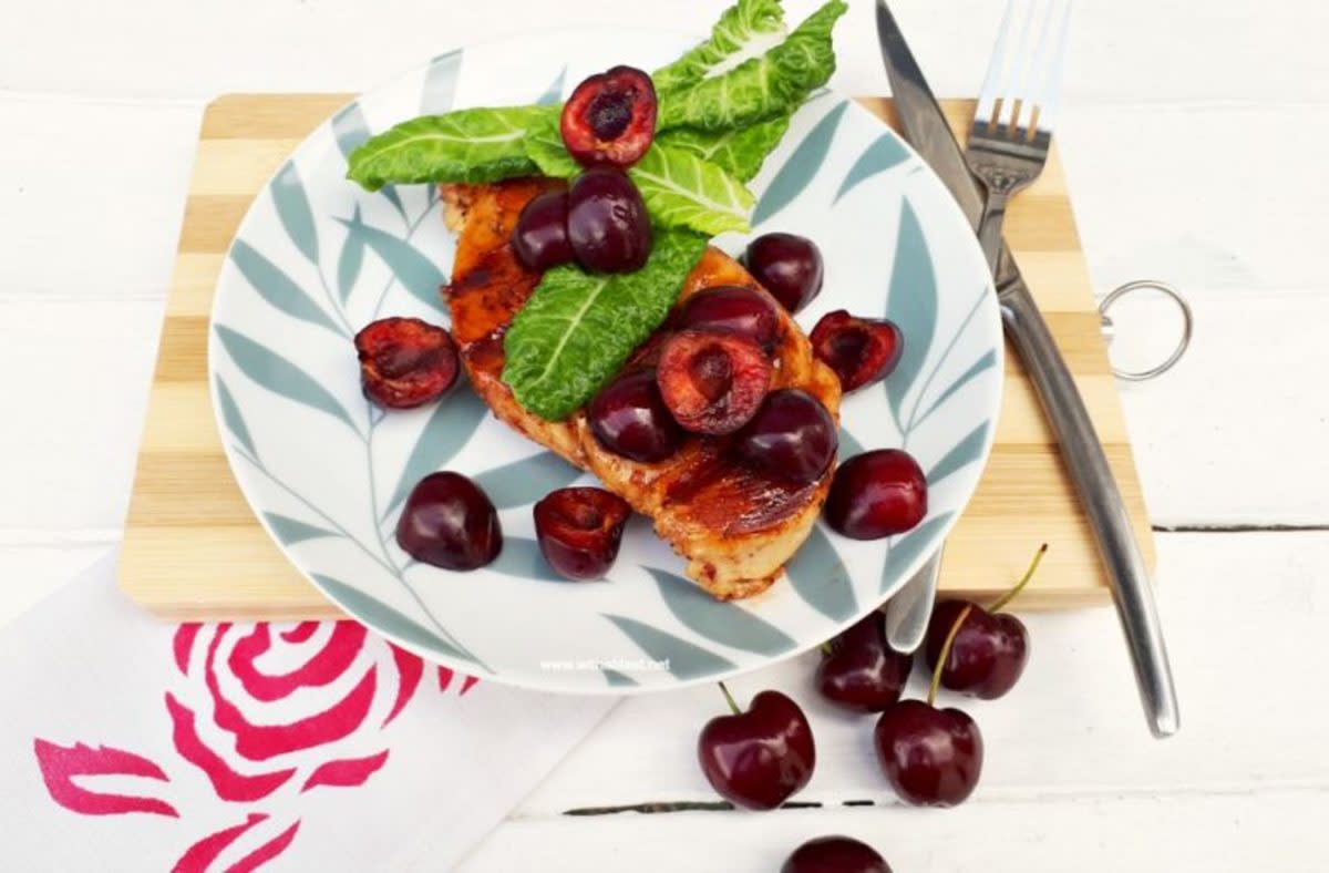 <p>With A Blast</p><p>Glazed Chicken with Cherries And Baby Spinach is a quick and easy main dish.</p><p><strong>Get the recipe: <a href="https://www.withablast.net/glazed-chicken-with-cherries-baby-spinach/" rel="nofollow noopener" target="_blank" data-ylk="slk:Glazed Chicken with Cherries And Baby Spinach;elm:context_link;itc:0;sec:content-canvas" class="link rapid-noclick-resp">Glazed Chicken with Cherries And Baby Spinach</a></strong></p>