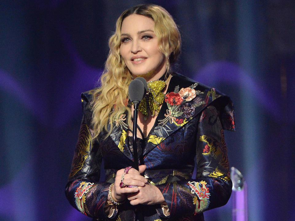 <p>NEW YORK, NY - DECEMBER 09: Madonna speaks on stage at the Billboard Women in Music 2016 event on December 9, 2016 in New York City. (Photo by Kevin Mazur/Getty Images for Billboard Magazine)</p>