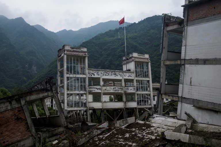 The ruins of Xuankou Middle School still stand, 10 years after a huge quake that levelled swathes of Sichuan province, killing tens of thousands of people
