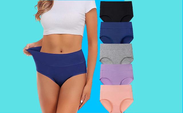 UMMISS Cotton High Waisted Underwear for Women Tummy