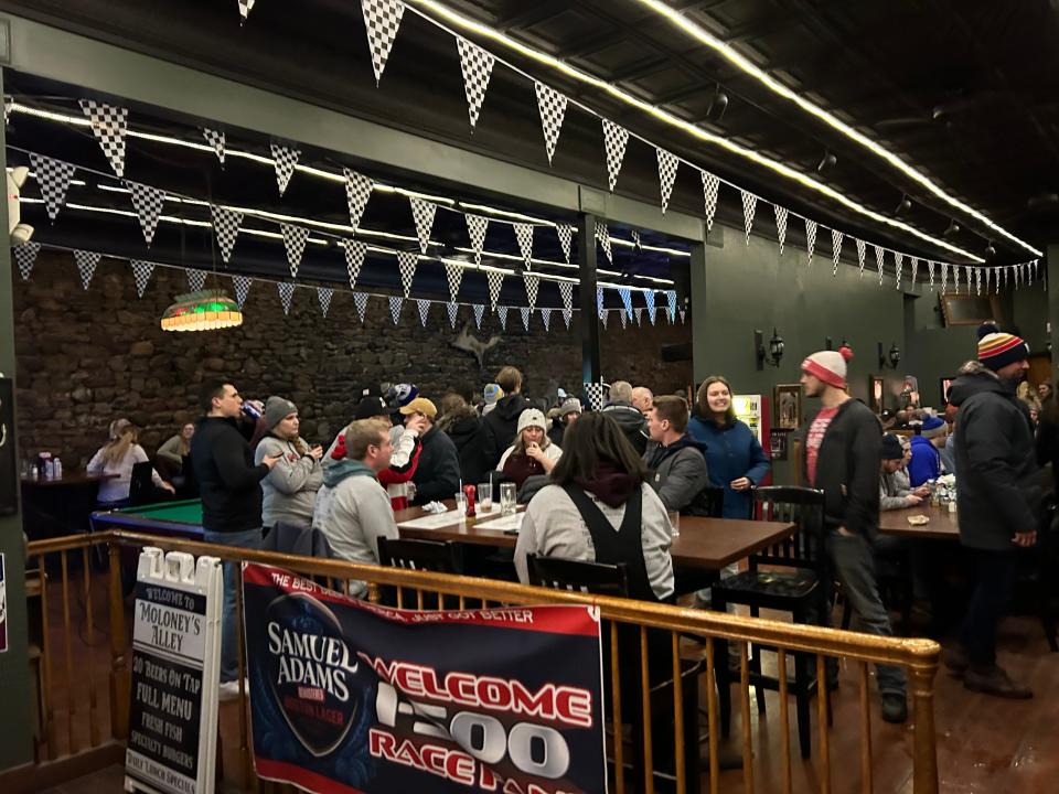 Moloney's Alley bar hosts participants of the annual I-500 pub crawl on Thursday, Feb. 2, 2023.