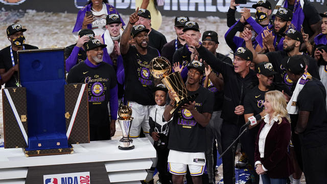 The Los Angeles Lakers' 17th NBA Championship Trophy Came in a