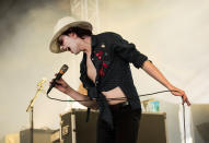 <p>Sam France of Foxygen performs during the 2017 Panorama Music Festival at Randall’s Island on July 28, 2017 in New York City. (Photo by Noam Galai/WireImage) </p>