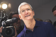 <p>No. 1 (tie) Apple CEO Tim Cook<br>CEO approval rating: 99 per cent<br>(CNBC) </p>