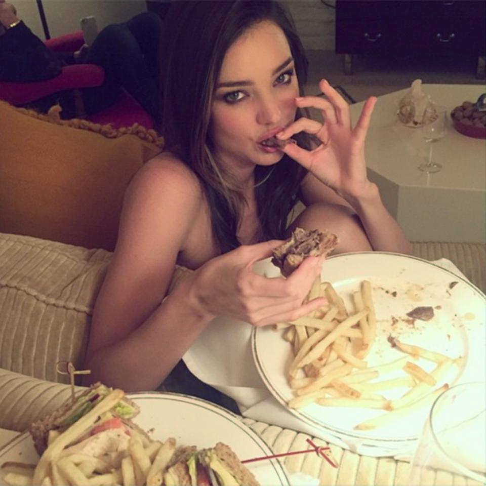 Miranda Kerr Was Trying to Tell Us Something with This Photo of Her Chowing Down