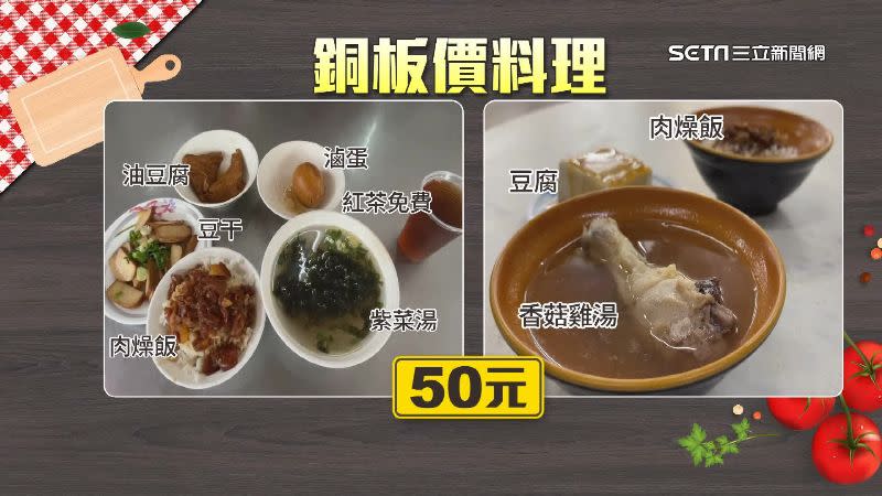 50元銅板架在兩間店皆可吃得相當飽足。