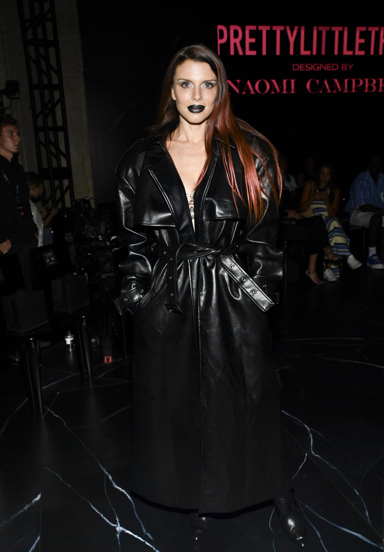 Julia Fox attends the PrettyLittleThing x Naomi Campbell Spring/Summer 2024 fashion show as part of New York Fashion Week on Tuesday, Sept. 5, 2023 in New York. (Photo by Evan Agostini/Invision/AP)