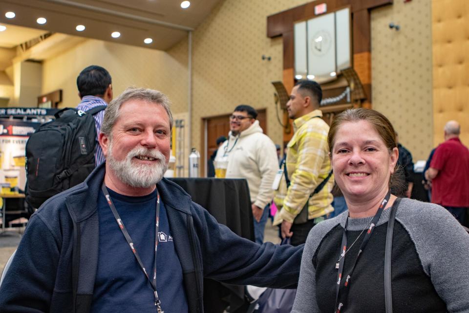 Bob and Kym Turpin, owners of a 200-year-old house in Bridgewater, Mass., that needs a lot of renovations, attend the JLC Live Residential Construction Show on Saturday at the Rhode Island Convention Center.