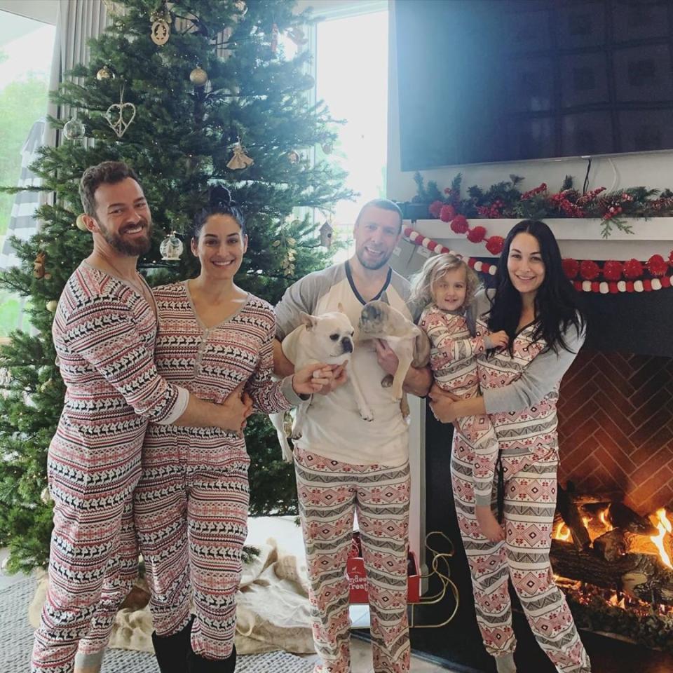 A month after finding out they were pregnant, the sisters celebrated Birdie's last Christmas before becoming a big sister with Nikki's fiancé Artem and Brie's husband Bryan. Here's hoping they all stock up on more matching pajama sets ahead of the holidays this year! 