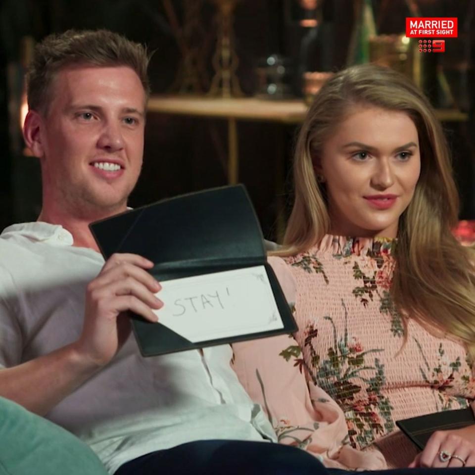 Liam and 'wife' Georgia Fairweather on MAFS