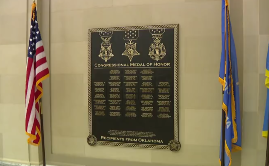 Oklahoma Medal of Honor plaque.