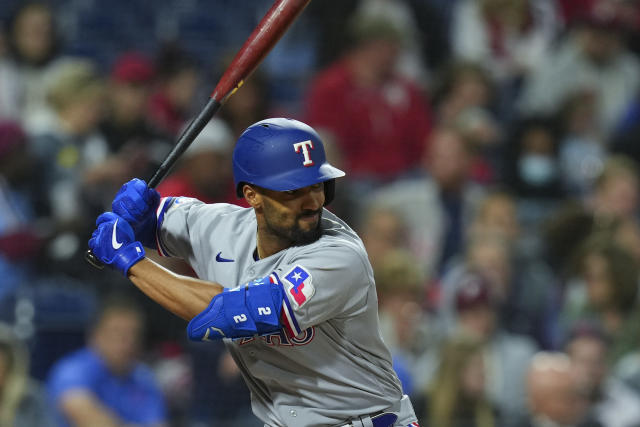 Marcus Semien Texas Rangers Unsigned Preparing to Bat Photograph