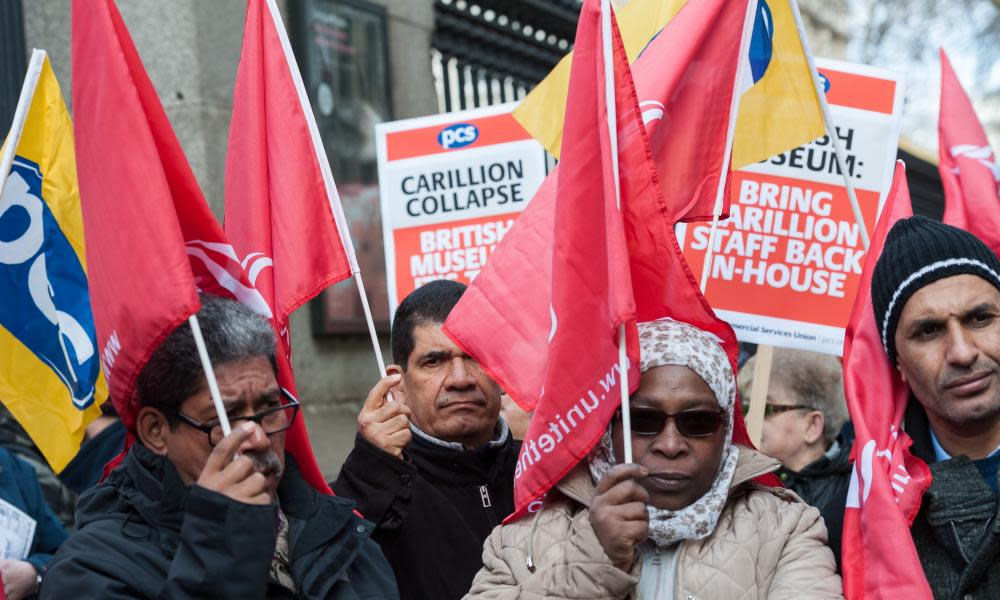 Protest over ex-Carillion staff rights