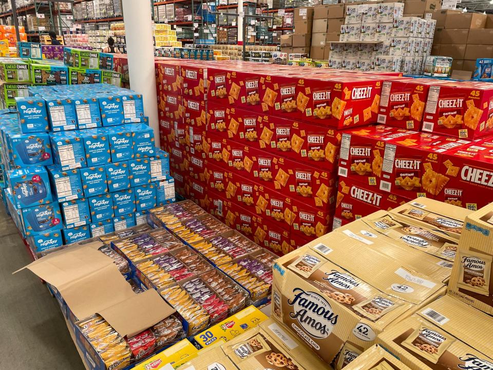 A variety of snacks in the Costco Business Center