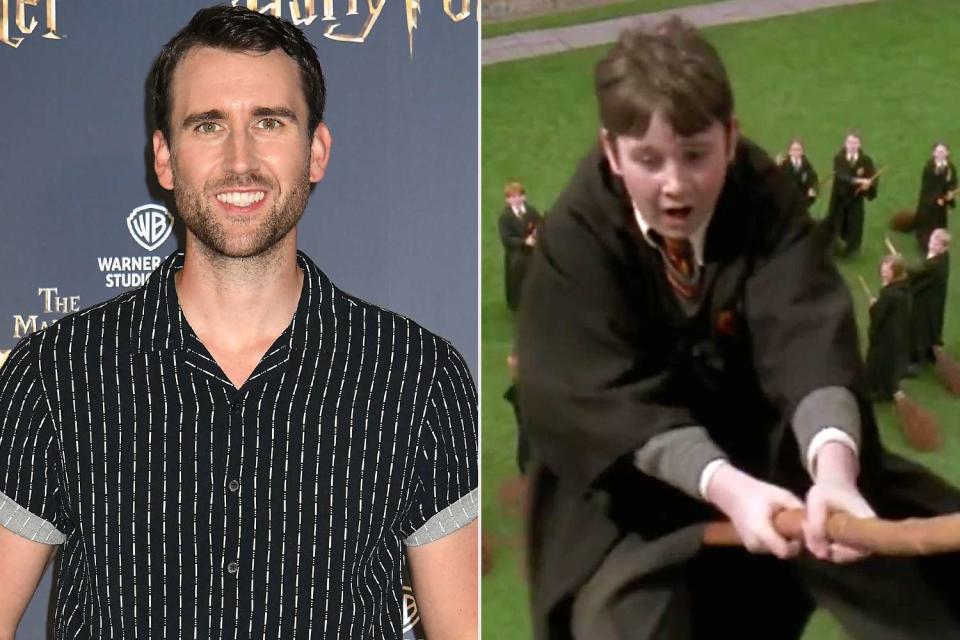 <p>Jun Sato/WireImage; Warner Brothers</p> Matthew Lewis in 2023; Matthew Lewis in 