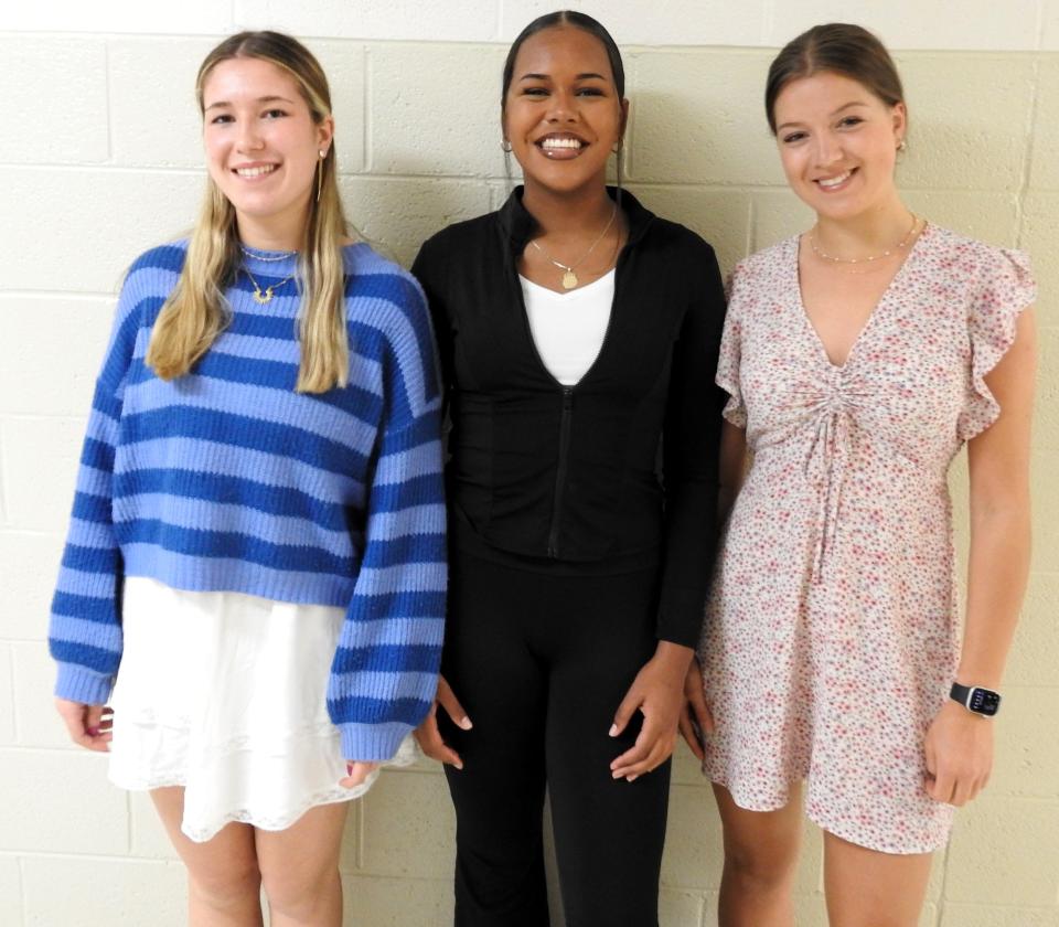 Jana Pallares of Spain and Chichi Onwunzo and Antonia Werner of Germany are exchange students at River View High School. They've combined the traditional Random Acts of Kindness project with teaching about their culture to students for their senior project.