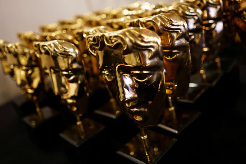 FILE PHOTO: The British Academy of Film and Television Awards (BAFTA) statuettes are seen at the Royal Albert Hall in London