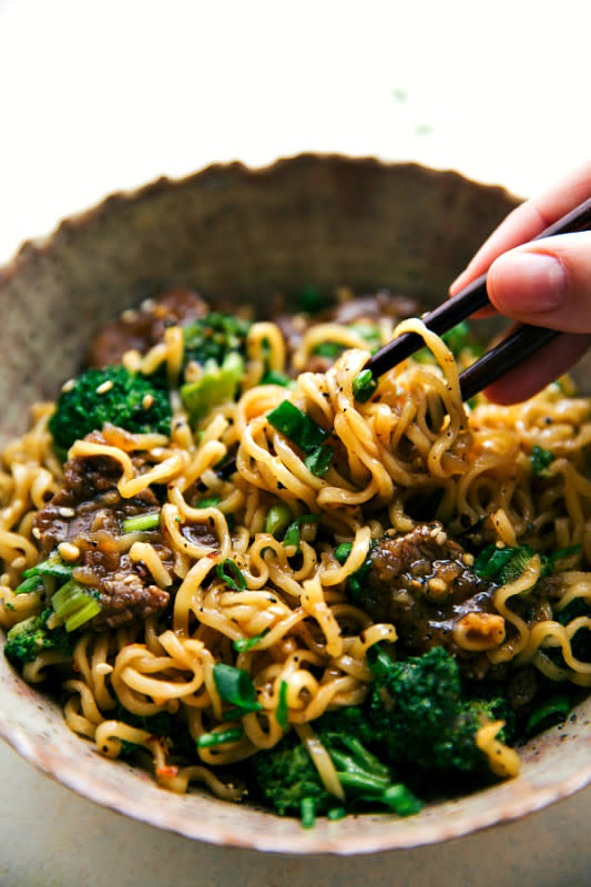 <p>Chelsea's Messy Apron</p><p>The best way to enjoy beef and broccoli is over ramen noodles!</p><p><strong>Get the recipe: <a href="https://www.chelseasmessyapron.com/skillet-beef-broccoli-ramen/" rel="nofollow noopener" target="_blank" data-ylk="slk:Skillet Beef Broccoli Ramen;elm:context_link;itc:0;sec:content-canvas" class="link rapid-noclick-resp">Skillet Beef Broccoli Ramen</a></strong></p><p><strong>Related: <a href="https://parade.com/1302140/parade/broccoli-recipes/" rel="nofollow noopener" target="_blank" data-ylk="slk:63 Best Broccoli Recipes;elm:context_link;itc:0;sec:content-canvas" class="link rapid-noclick-resp">63 Best Broccoli Recipes</a></strong></p>