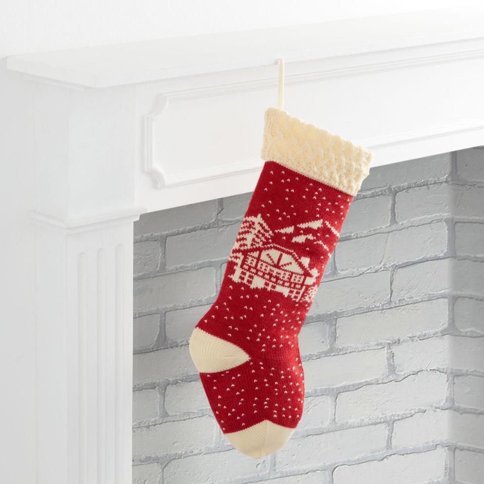 Red Chalet Knit Christmas Stocking